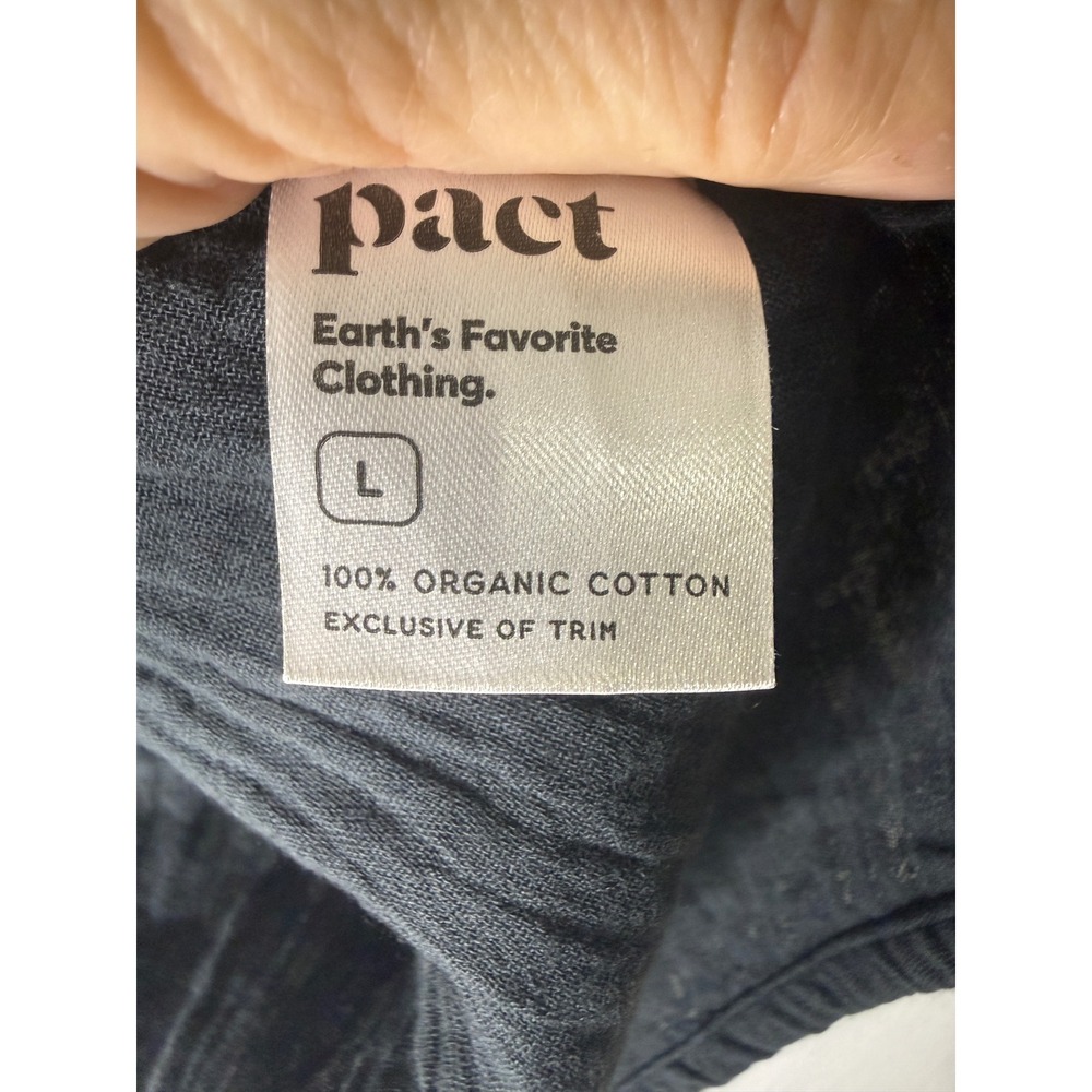 Pact Charcoal Grey Crinkled Gauze Wrap Tulip Midi Skirt Womens Large - Picture 4 of 4